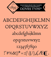 Пример шрифта Doves Type Text